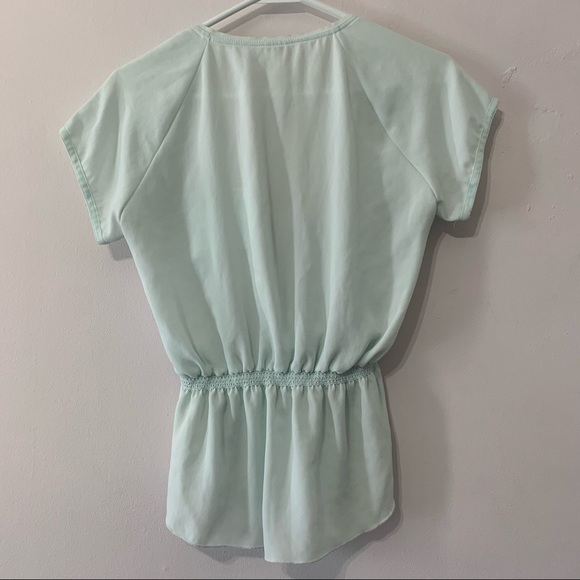 Aritzia Wilfred Mint Wrap Blouse Size XS - Picture 10 of 11